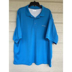 Columbia PFG Omni Shield Mens Polo Blue Size XXL Fishing Moisture Wicking